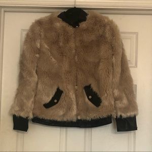 Brand new with tags faux fur bomber jacket